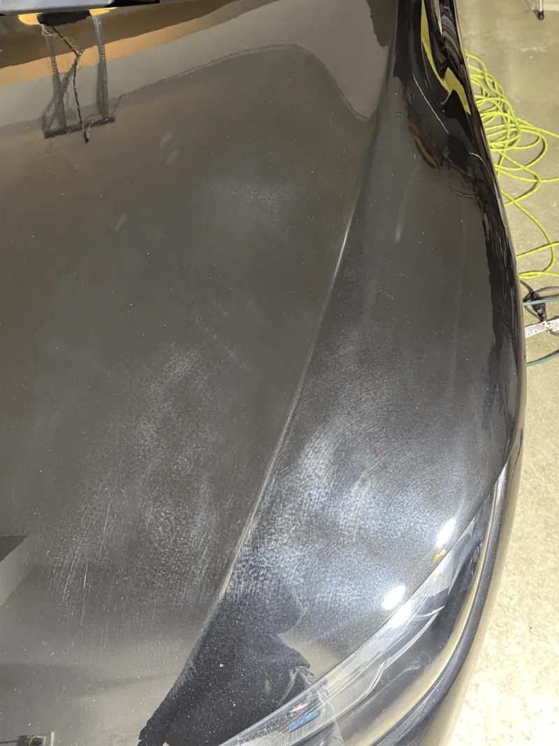 Before paint correction — swirl marks visible